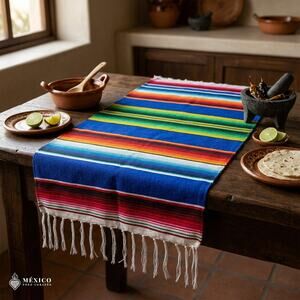 Traditional Mexican Sarape Placemat – Individual Colorful Table Runner